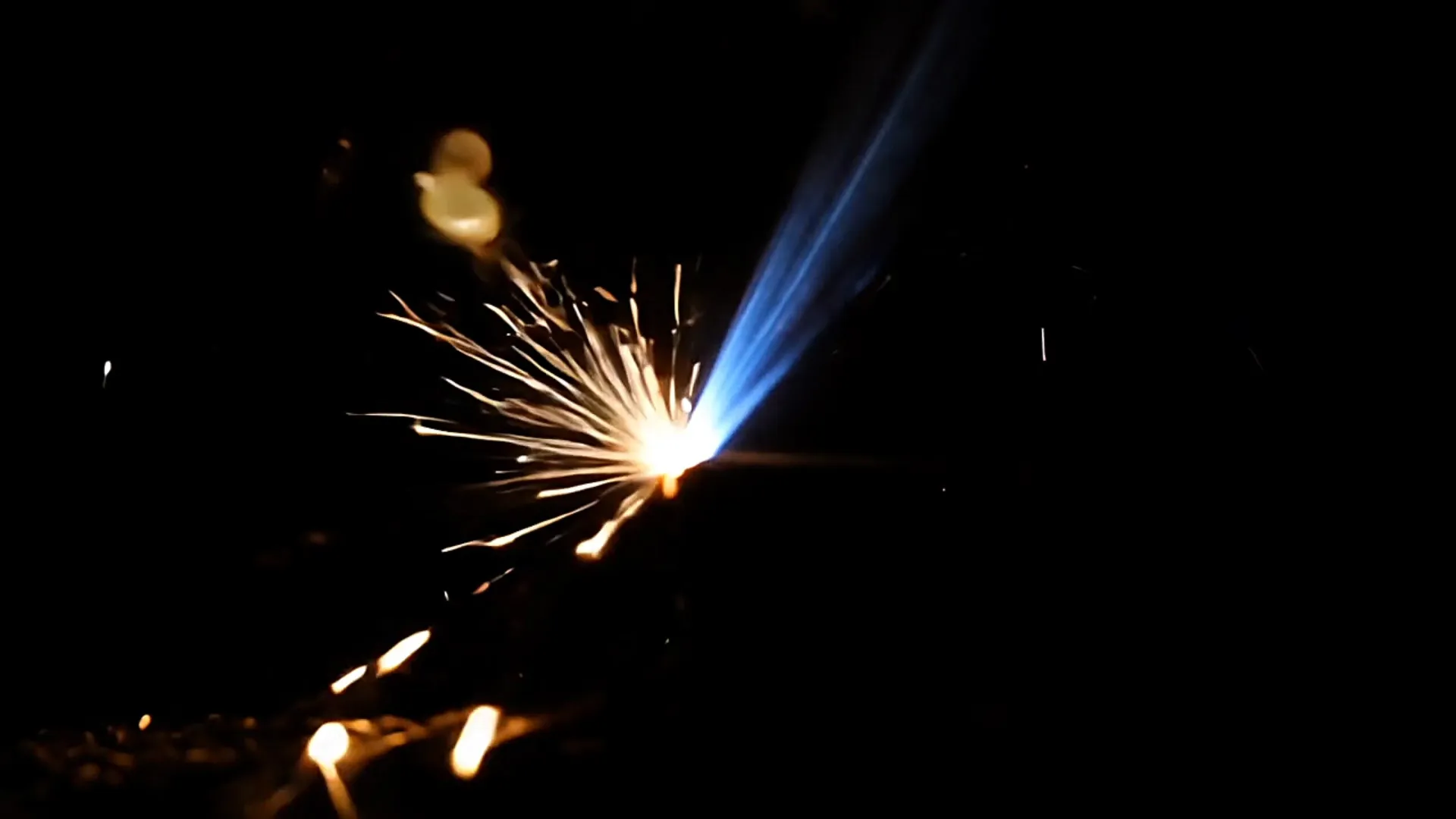 High-Speed Industrial Sparks Overlay for Visual Effects